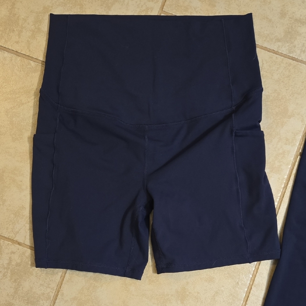 Fabletics Deep Blue Maternity Activewear Set - Si… - image 2